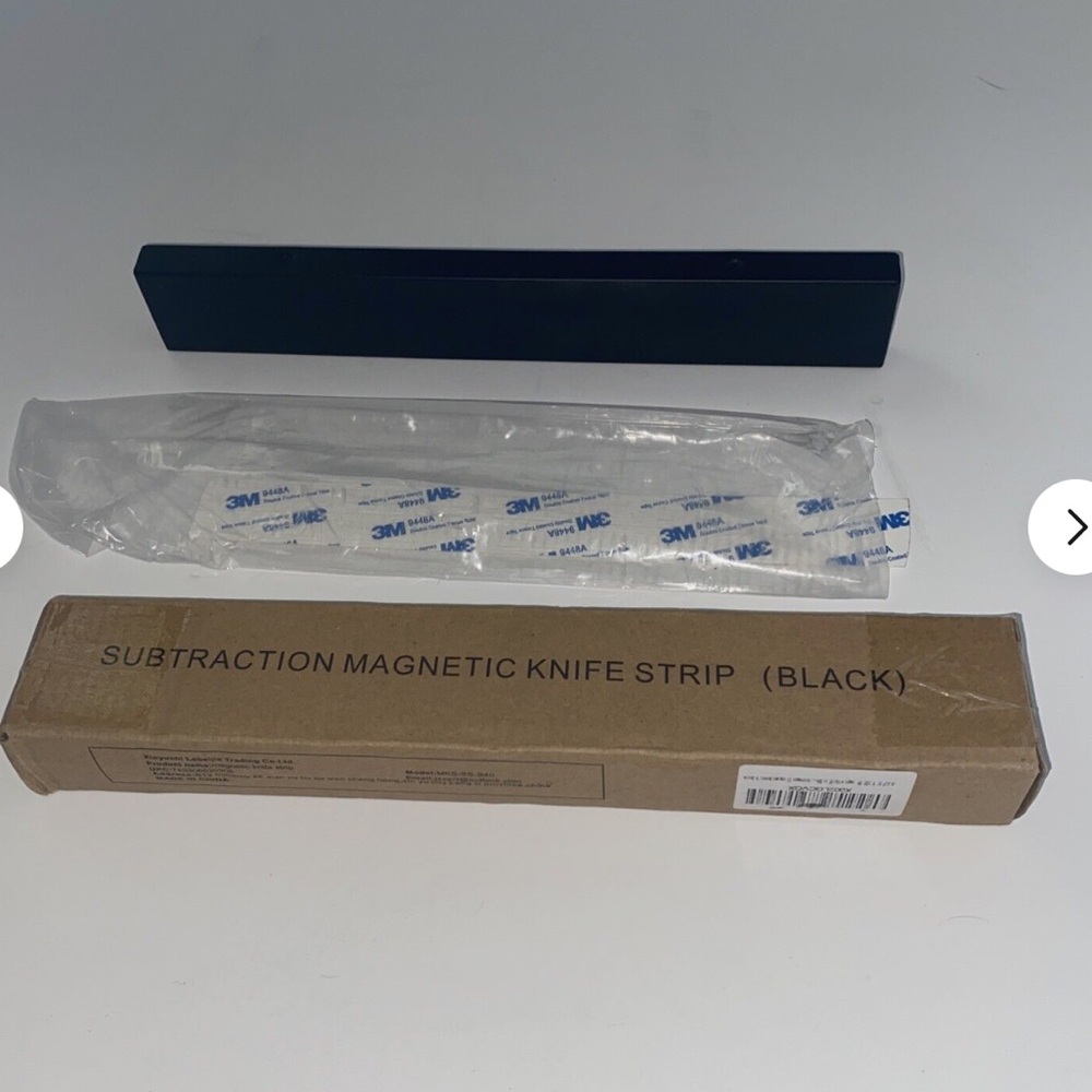 12” Subtraction Magnetic Knife Strip-Black - Picture 2 of 3